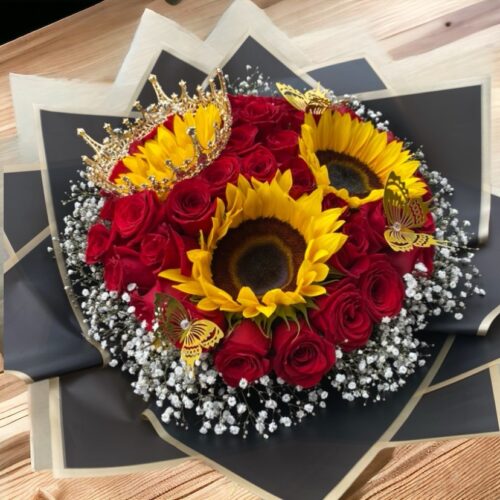 photoroom_20240429_115831 Ramo buchón girasoles y rosas