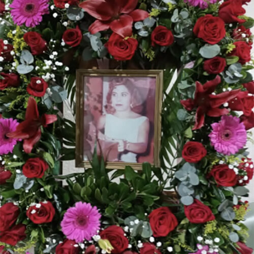 Cuadro portaretrato rojo